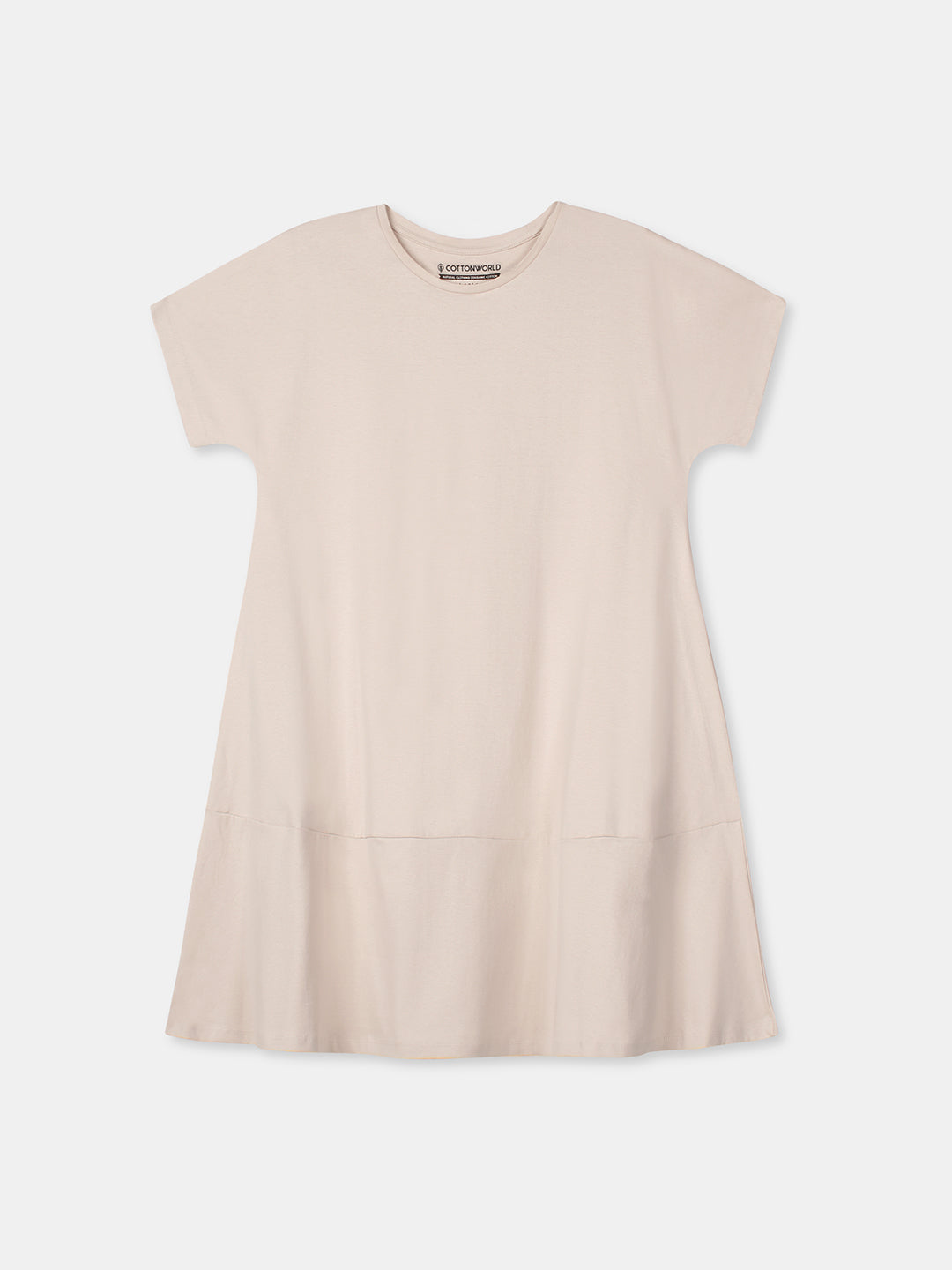 Women's Natural 100% Organic Cotton Regular Fit Knit Dress