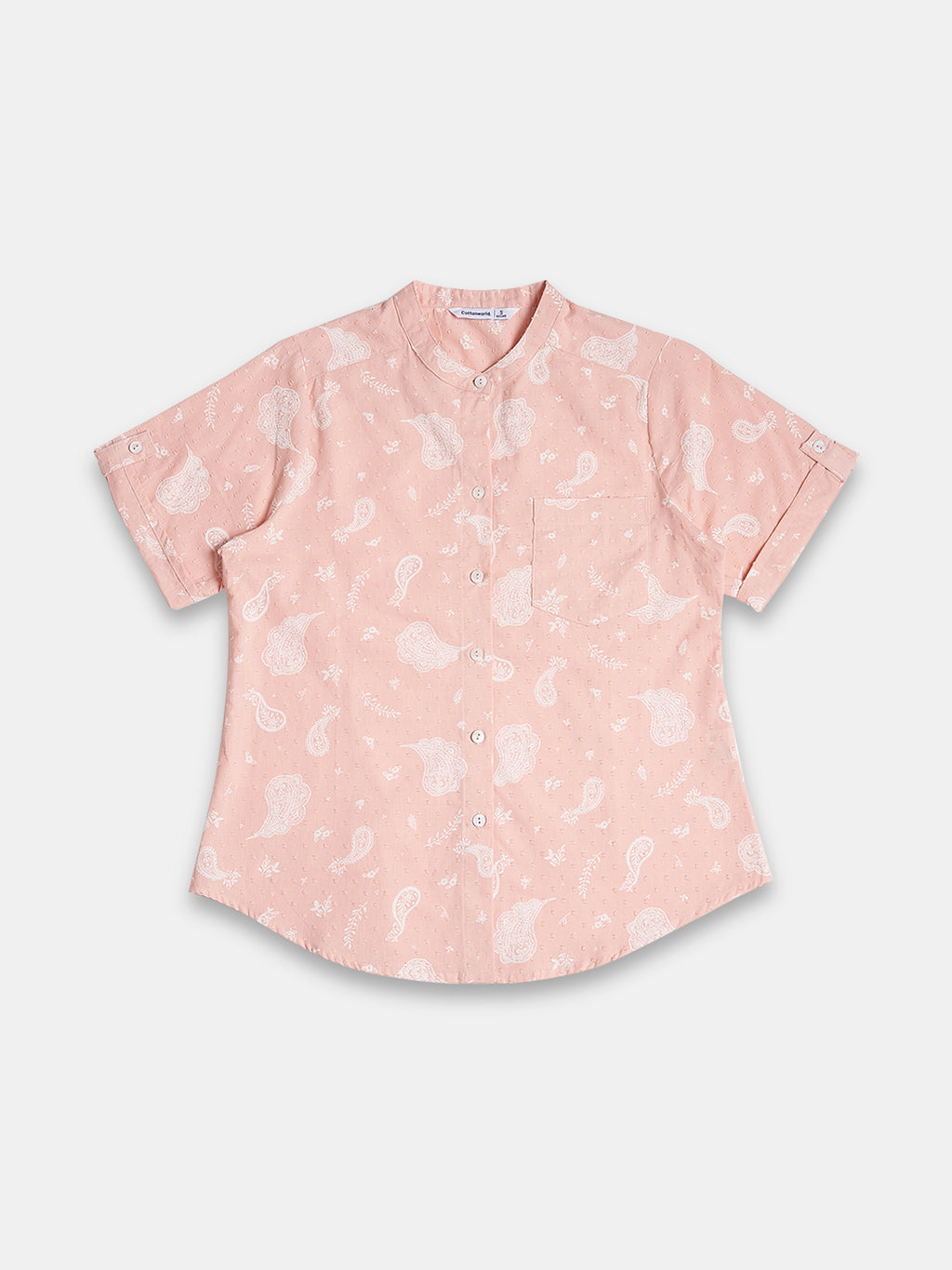 Women's 100% Cotton Regular Fit Blouse Peach