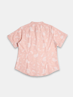 Women's 100% Cotton Regular Fit Blouse Peach