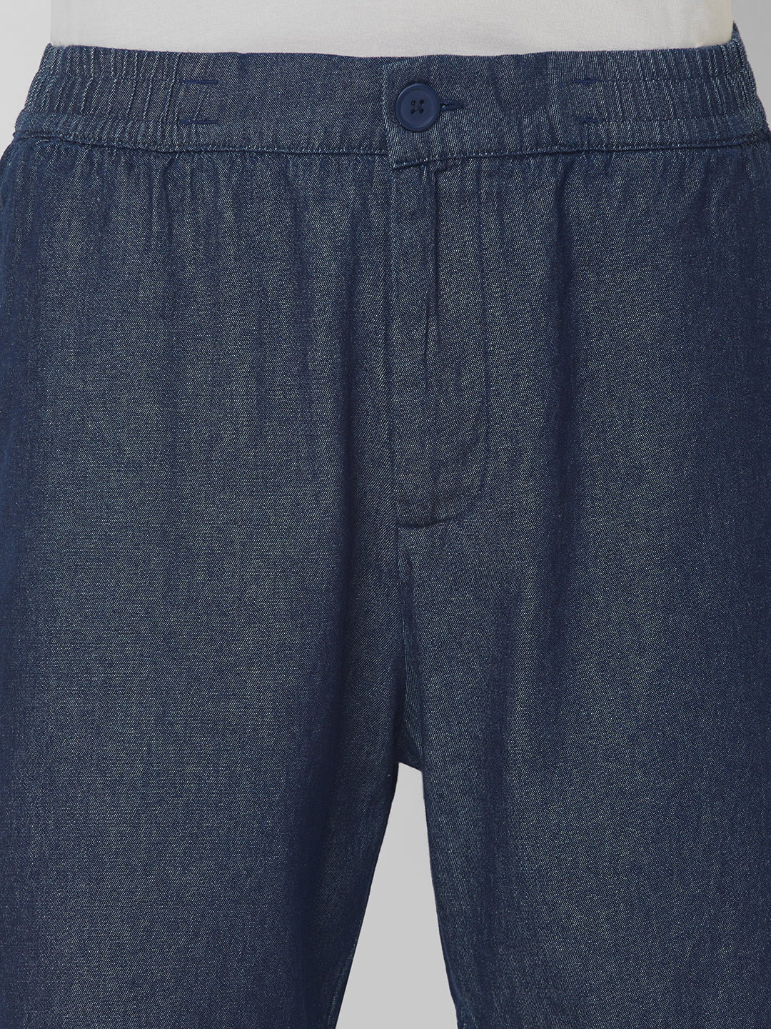 Men's Denim Blue 100% Cotton Regular Fit Shorts