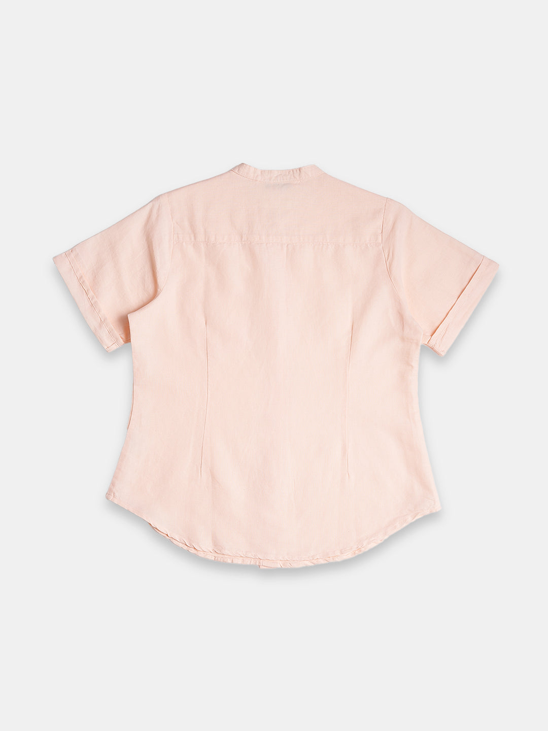 Women's Linen Cotton Regular Fit Blouse Peach