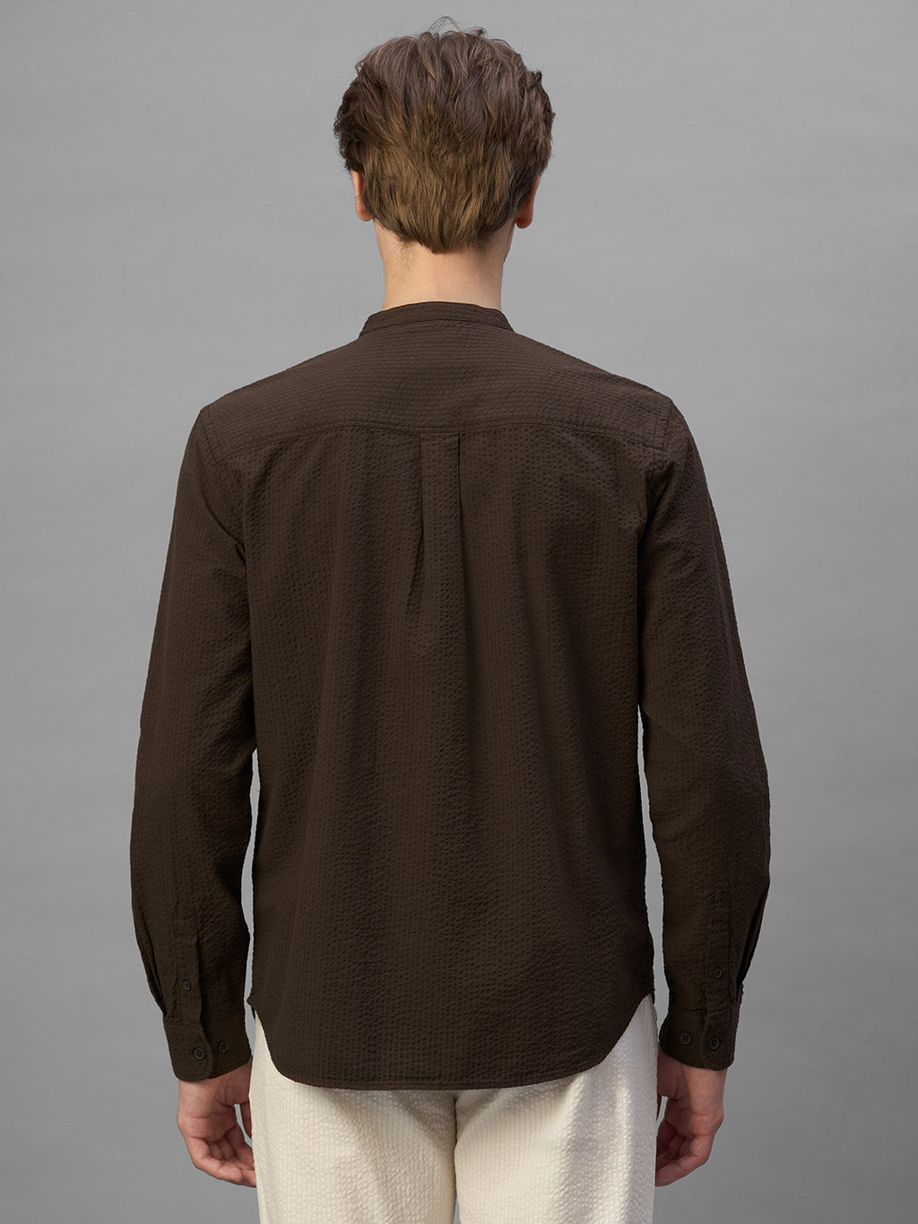 Men's Brown 100% Cotton Regular Fit Kurta Shirt
