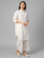Women's Offwhite 100% Cotton Boxy Fit Kurta