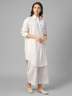 Women's Offwhite 100% Cotton Boxy Fit Kurta