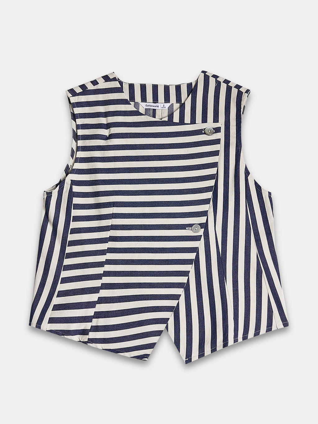 Women's Cotton Lycra Regular Fit Blouse Denim