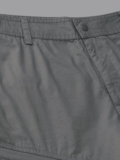 Men's Grey Cotton Lycra Regular Fit Shorts