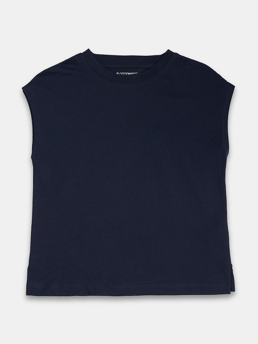Women's 100% Cotton Regular Fit Tshirt Navy