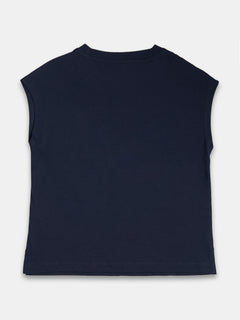 Women's 100% Cotton Regular Fit Tshirt Navy