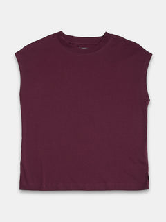 Women's 100% Cotton Regular Fit Tshirt Wine