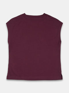 Women's 100% Cotton Regular Fit Tshirt Wine