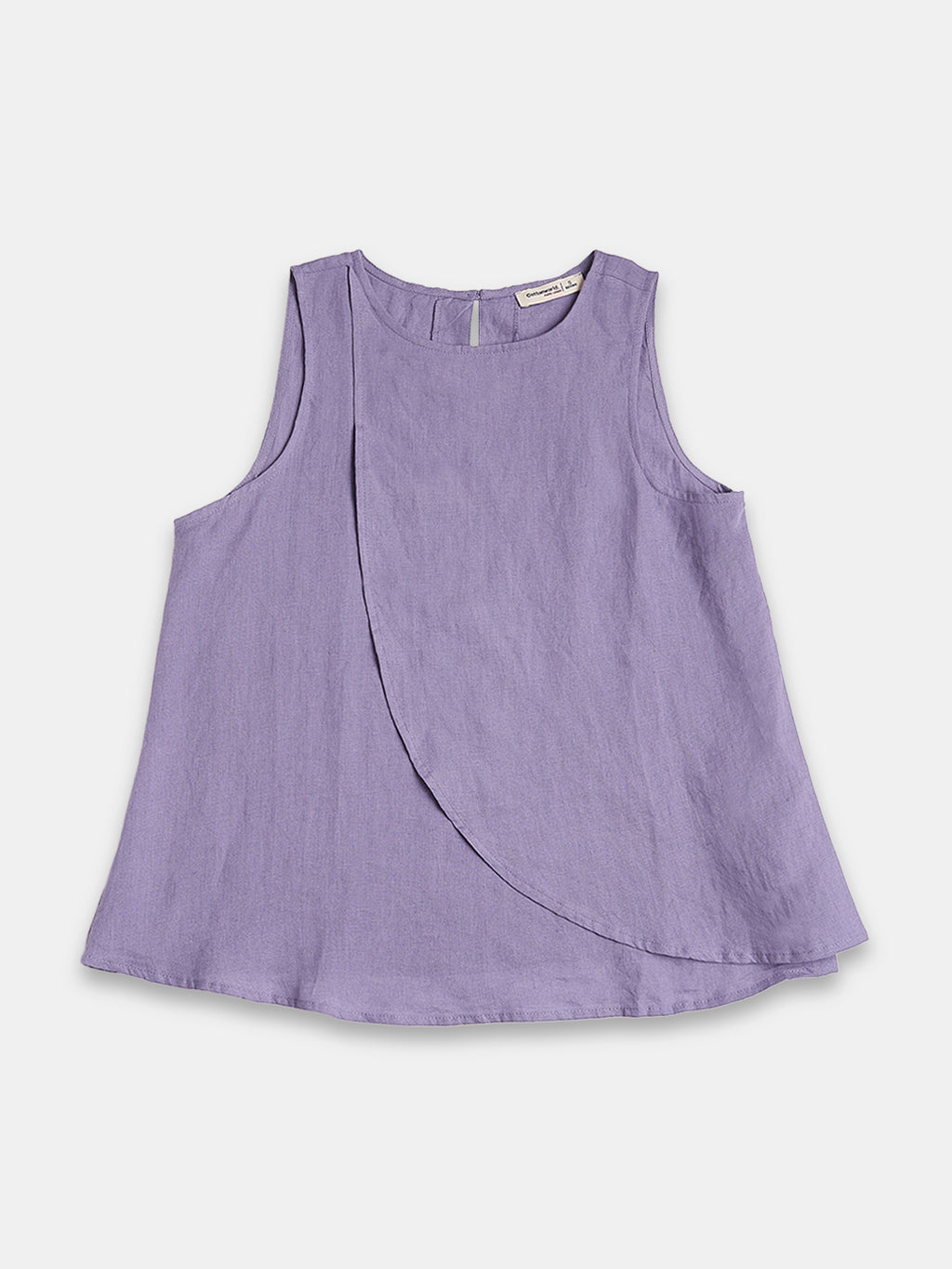 Women's 100% Linen Regular Fit Blouse Purple
