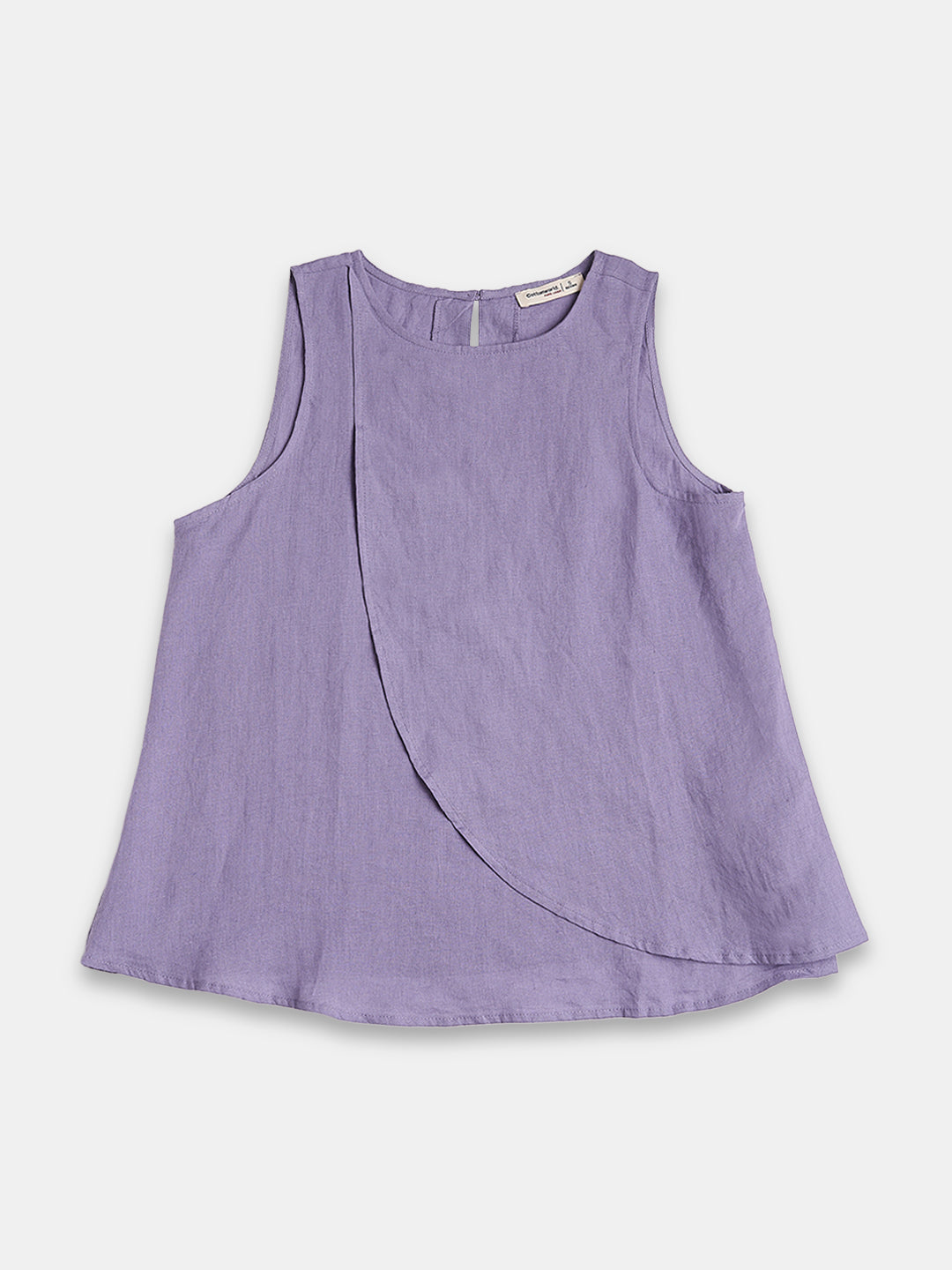 Women's 100% Linen Regular Fit Blouse Purple