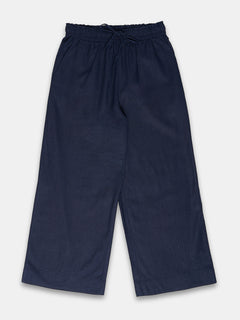 Women's Linen Blend Regular Fit Pant Navy