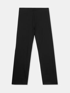 Women's Black Cotton Elastane Regular Fit Knit Pant