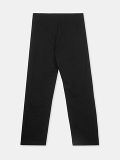 Women's Black Cotton Elastane Regular Fit Knit Pant
