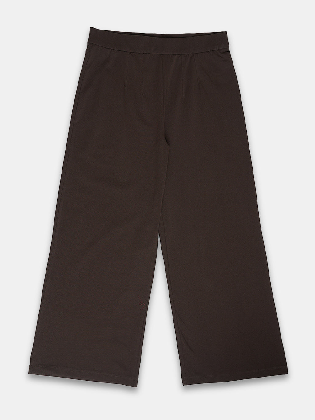 Women's Cotton Elastane Regular Fit Knit Pant Brown