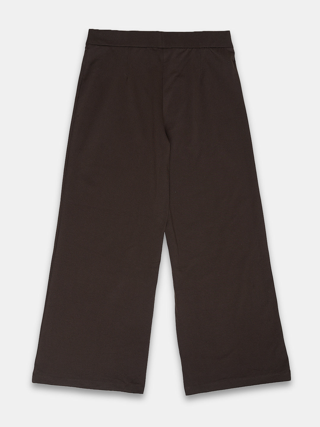 Women's Cotton Elastane Regular Fit Knit Pant Brown
