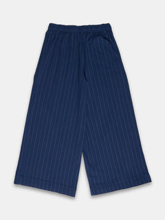 Women's Cotton Lycra Regular Fit Pant Navy