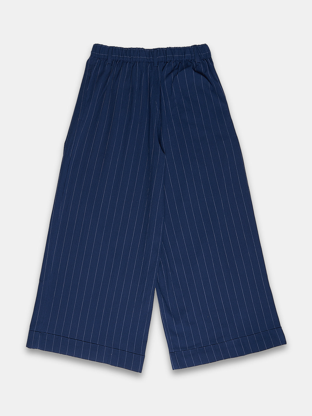 Women's Cotton Lycra Regular Fit Pant Navy