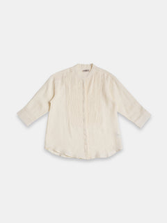 Women's 100% Linen Regular Fit Blouse Offwhite