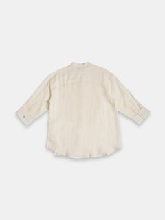 Women's 100% Linen Regular Fit Blouse Offwhite
