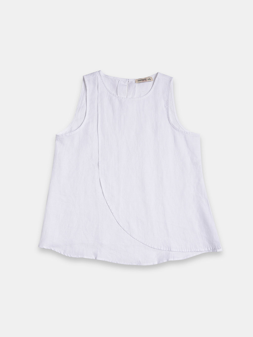 Women's 100% Linen Regular Fit Blouse White A