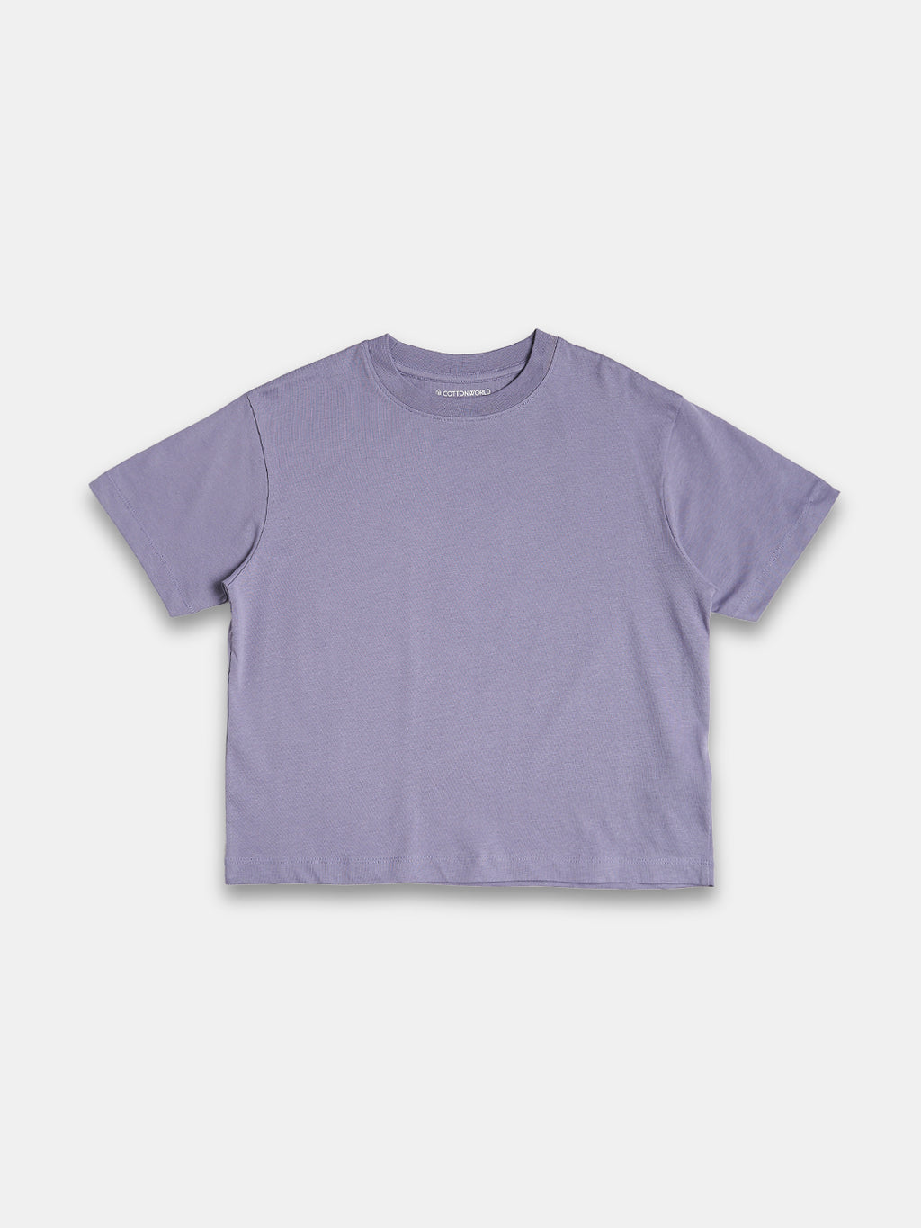 Women's 100% Cotton Regular Fit Tshirt Lavender