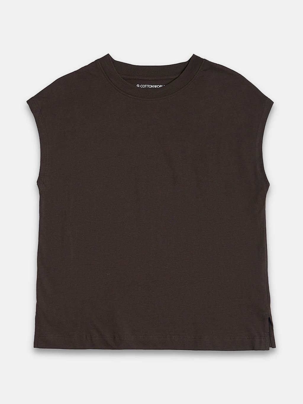 Women's 100% Cotton Regular Fit Tshirt Brown