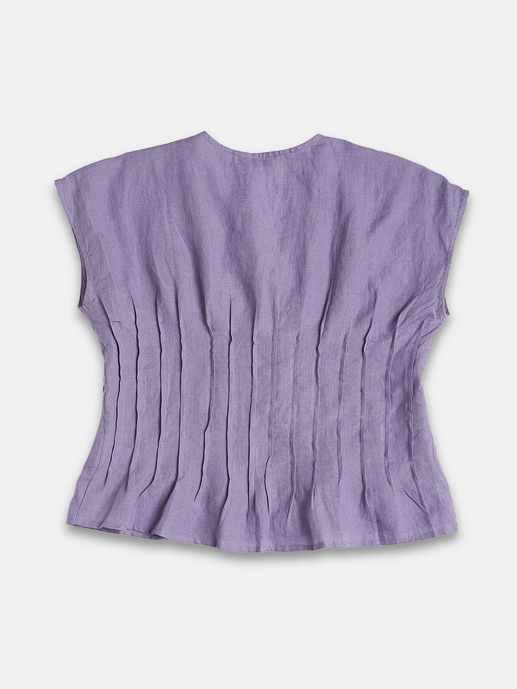 Women's 100% Linen Regular Fit Blouse Purple