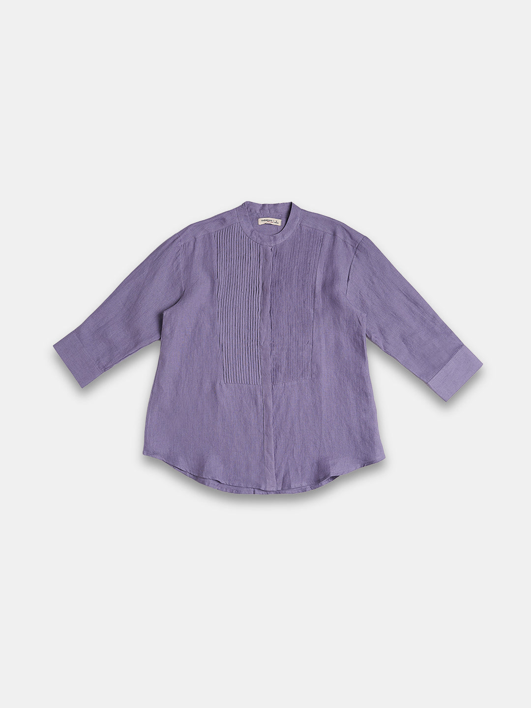 Women's 100% Linen Regular Fit Blouse Purple