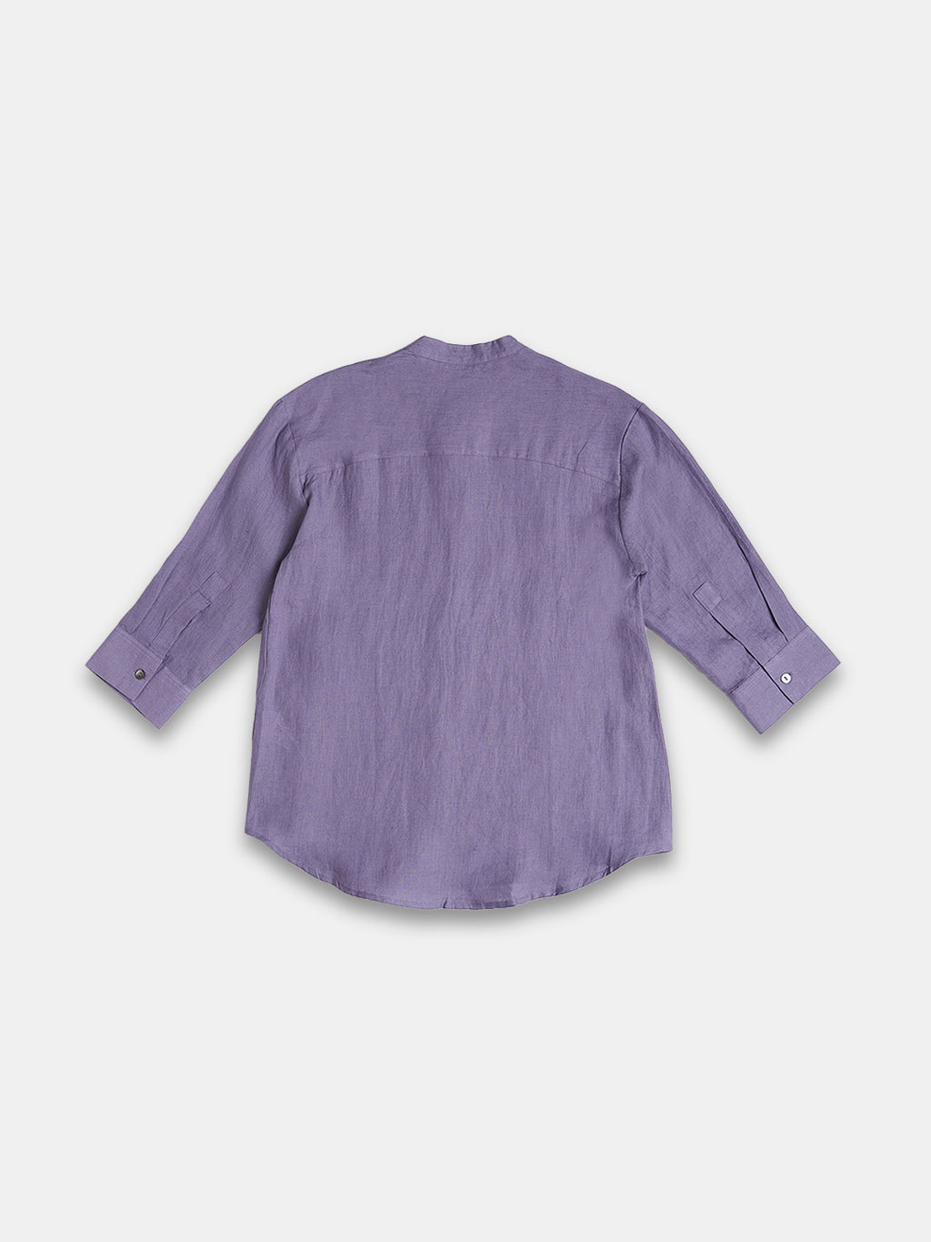 Women's 100% Linen Regular Fit Blouse Purple