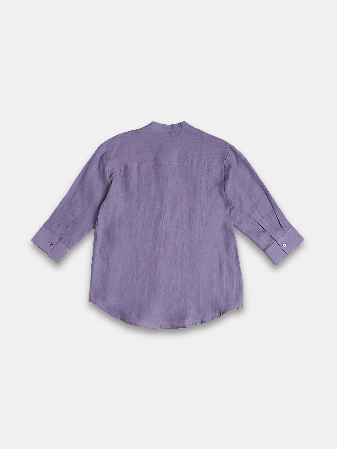 Women's 100% Linen Regular Fit Blouse Purple