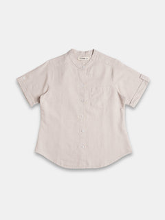 Women's Linen Cotton Regular Fit Blouse Sand
