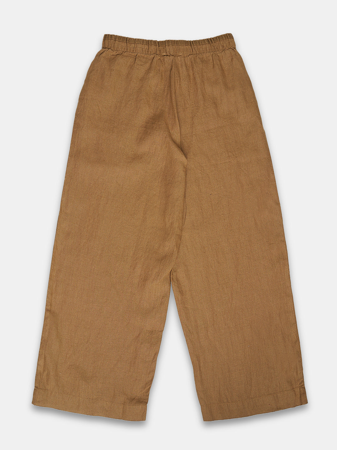 Women's 100% Linen Regular Fit Pant Mustard