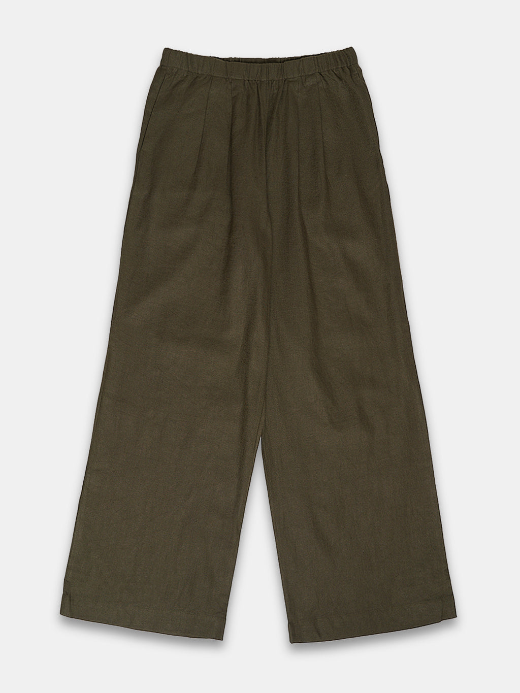 Women's Linen Viscose Regular Fit Pant Olive