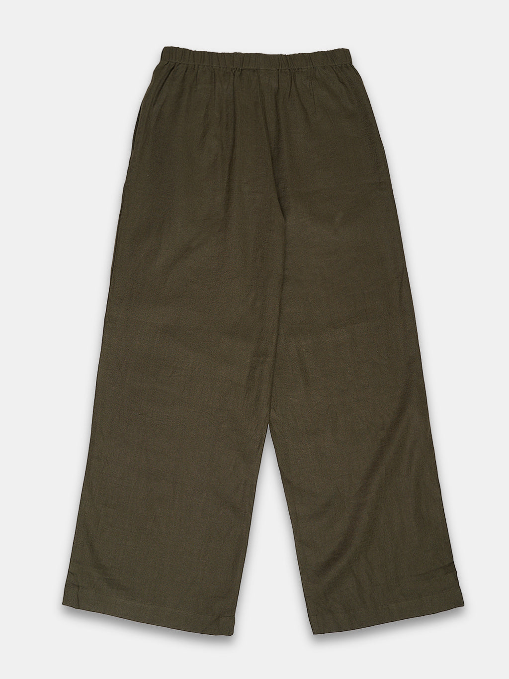 Women's Linen Viscose Regular Fit Pant Olive