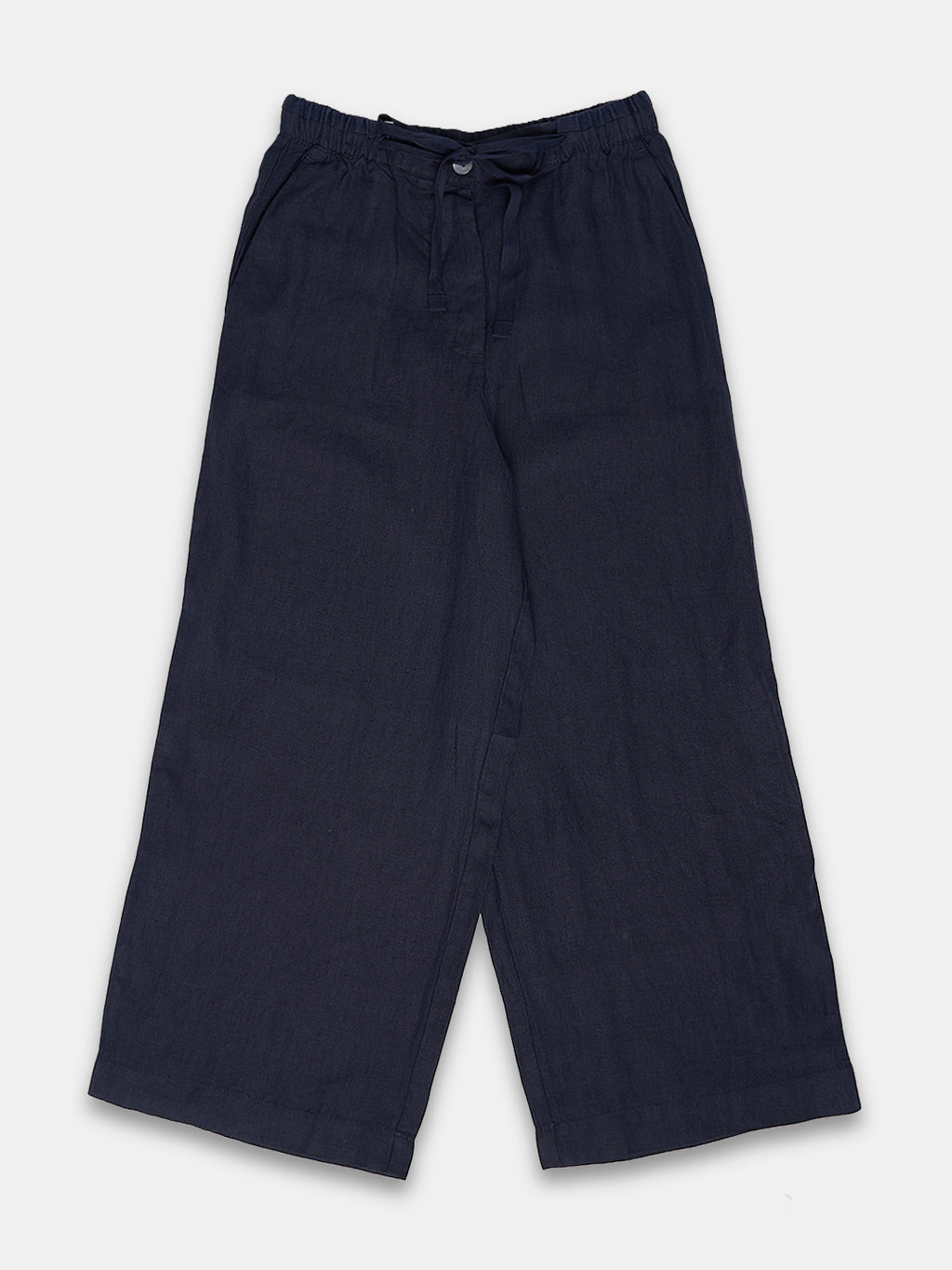 Women's 100% Linen Regular Fit Pant Navy