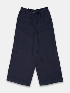 Women's 100% Linen Regular Fit Pant Navy