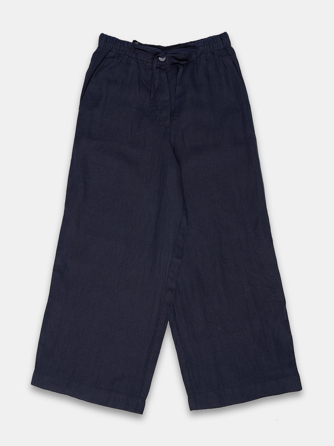 Women's 100% Linen Regular Fit Pant Navy