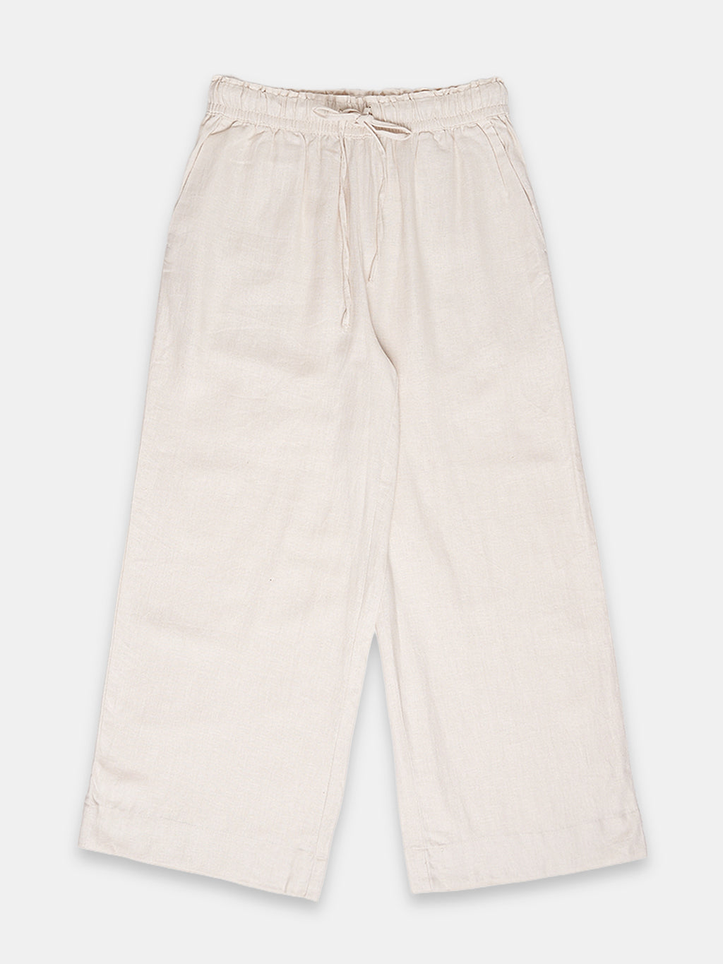 Women's Linen Blend Regular Fit Pant Offwhite