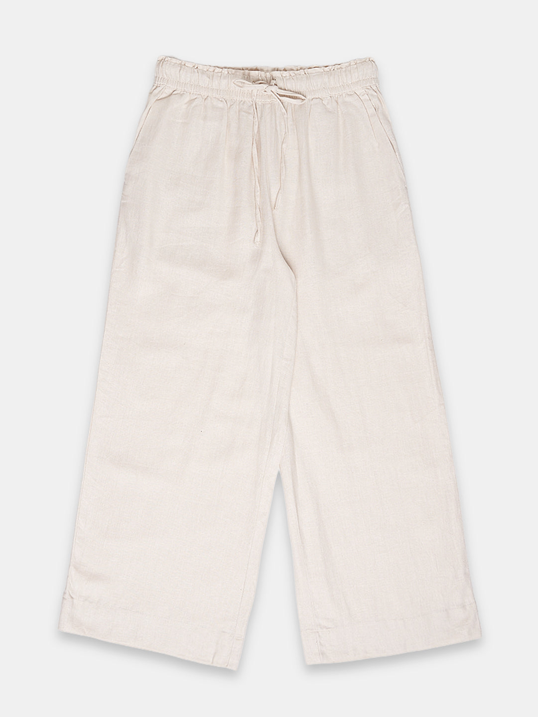 Women's Linen Blend Regular Fit Pant Offwhite