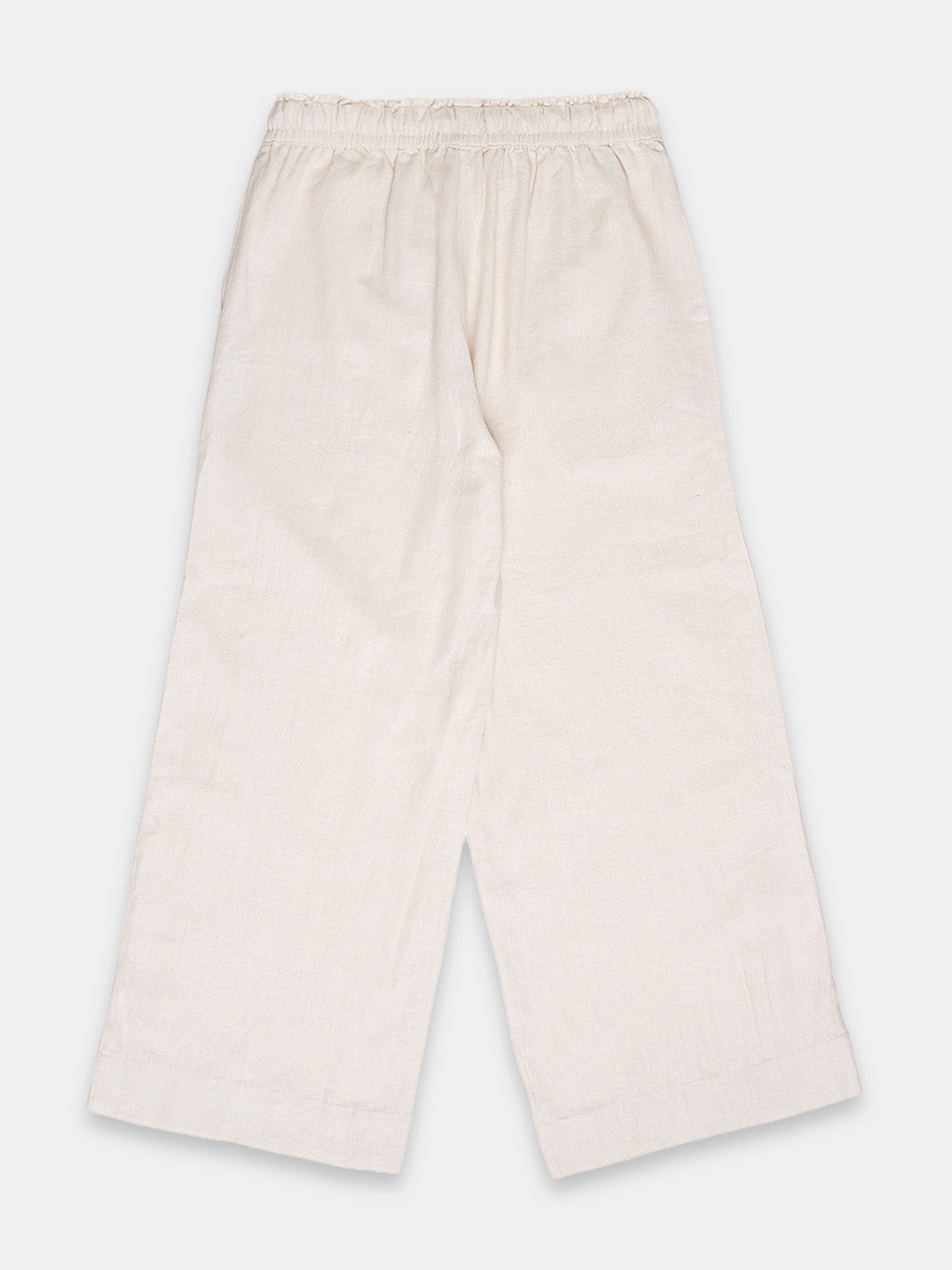 Women's Linen Blend Regular Fit Pant Offwhite