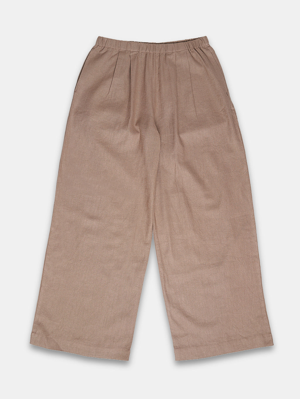 Women's Linen Viscose Regular Fit Pant Beige