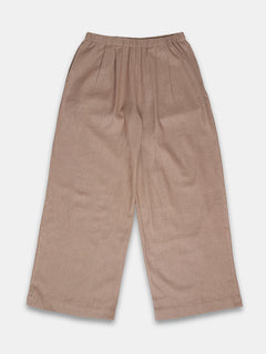 Women's Linen Viscose Regular Fit Pant Beige