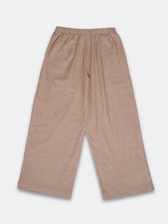 Women's Linen Viscose Regular Fit Pant Beige