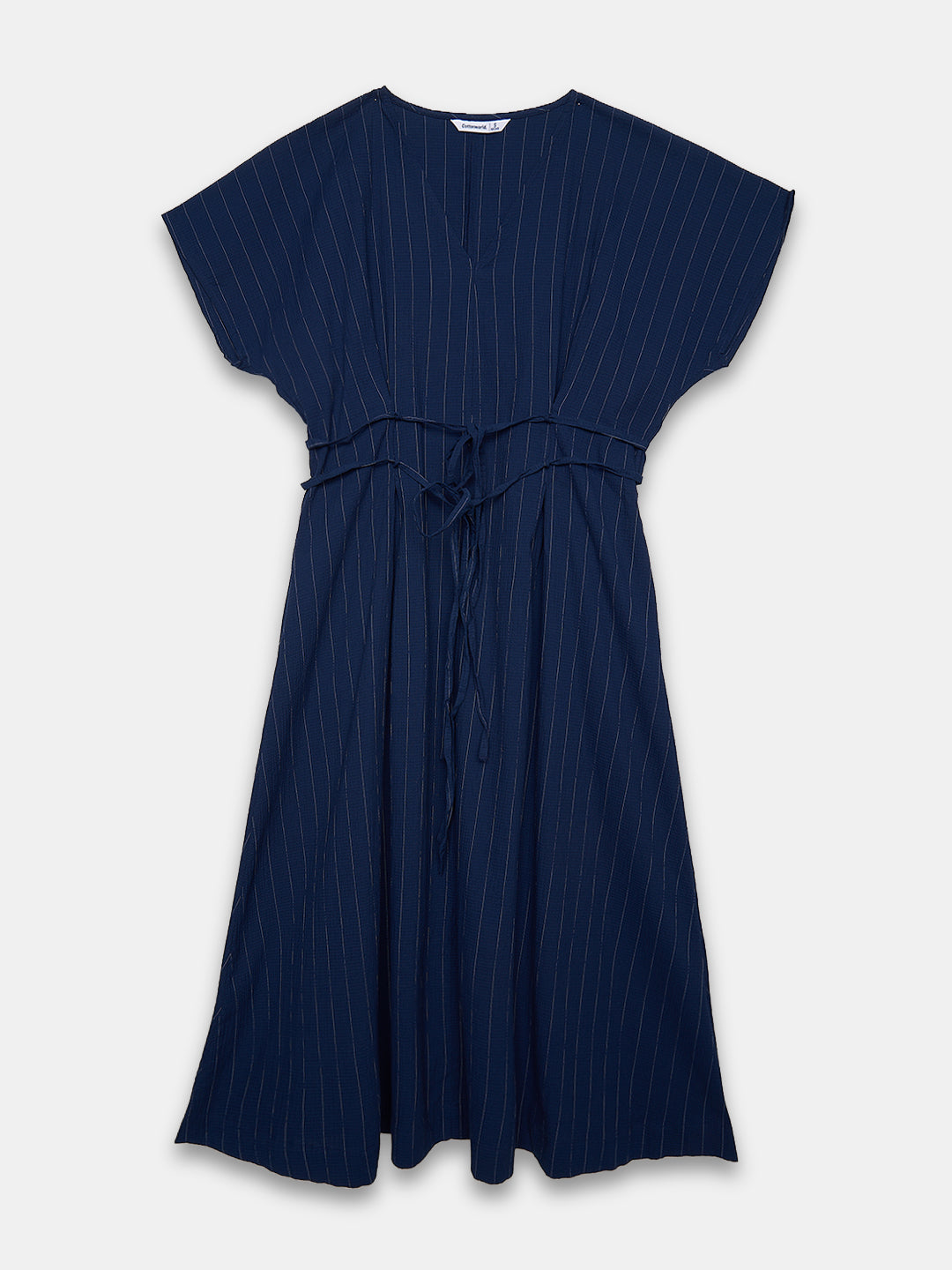 Women's Cotton Lycra Regular Fit Dress Navy