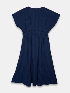 Women's Cotton Lycra Regular Fit Dress Navy