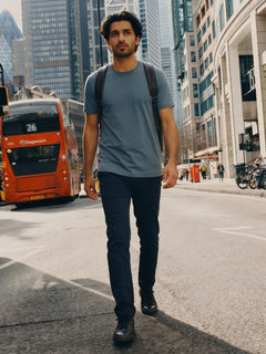 Men's Olive Cotton Bamboo Elastane Regular Fit Tshirt