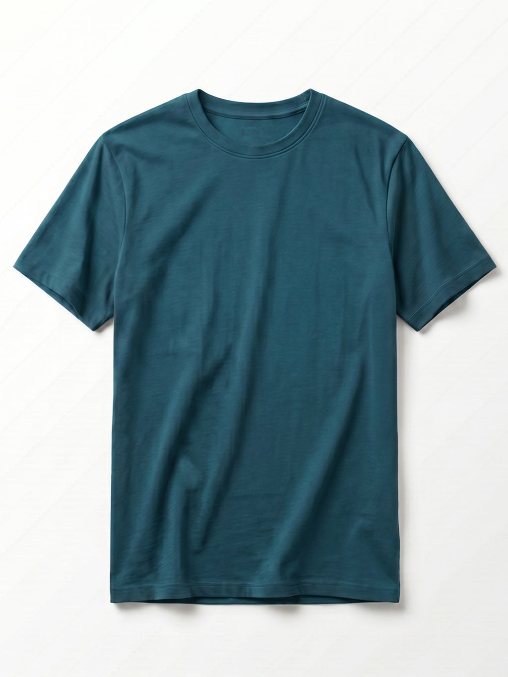 Men's Teal Cotton Bamboo Elastane Regular Fit Tshirt