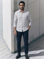 Men's Sand 100% Cotton Regular Fit Shirt